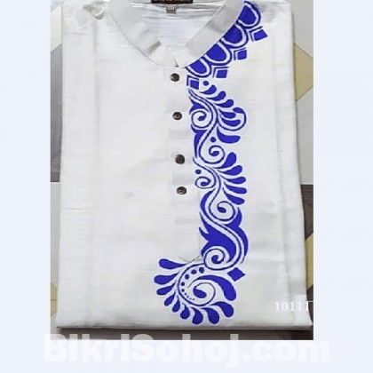 Pure Hand Paint Khadi Panjabi -Comilla